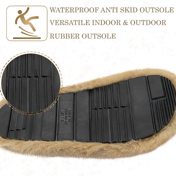 B. Encore Slippers for Woman. Soft Indoor Outdoor Open Toe Winter Slippers - Picture 3 of 5